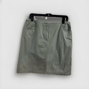 Marsh‎ Landing Sage Green Cotton Casual Mini Skirt with Pockets Size 12